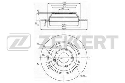 BS6352 ZEKKERT Тормозной диск