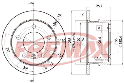 BD0184 FREMAX Тормозной диск