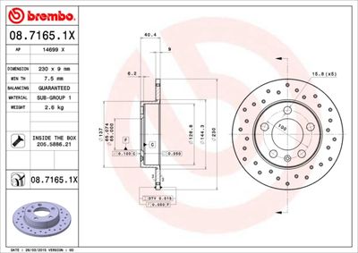 0871651X BREMBO Тормозной диск