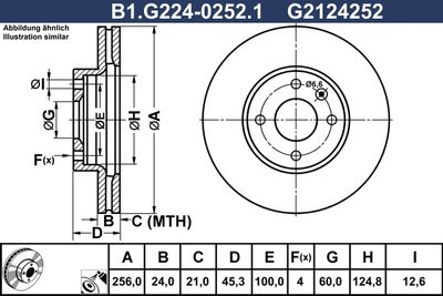 B1G22402521 GALFER Тормозной диск