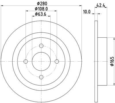 MDC1801 MINTEX Тормозной диск