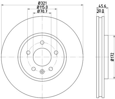 MDC2541 MINTEX Тормозной диск