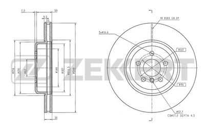 BS6604 ZEKKERT Тормозной диск