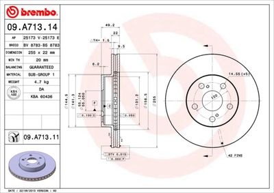 BS8783 BRECO Тормозной диск