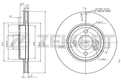 BS5623 ZEKKERT Тормозной диск