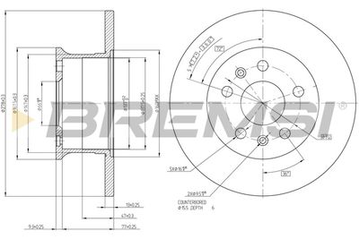 CD6033S BREMSI Тормозной диск