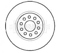 BBD4124 BORG & BECK Тормозной диск