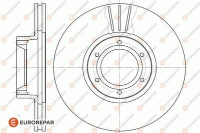 1618883880 EUROREPAR Тормозной диск