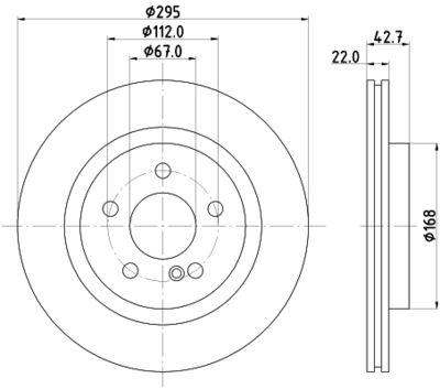 8DD355125381 HELLA PAGID Тормозной диск