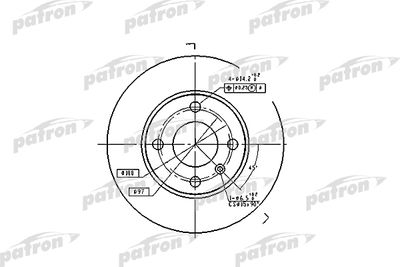 PBD4050 PATRON Тормозной диск