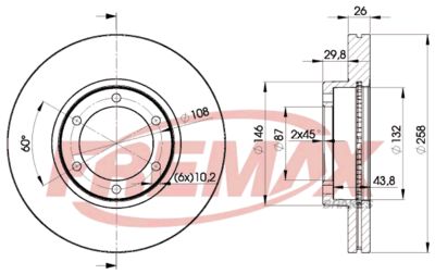 BD0004 FREMAX Тормозной диск