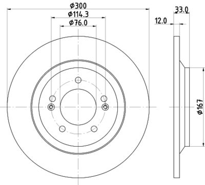 8DD355131381 HELLA PAGID Тормозной диск