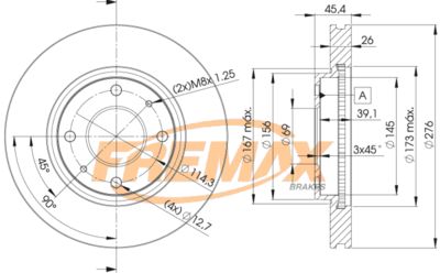 BD6070 FREMAX Тормозной диск