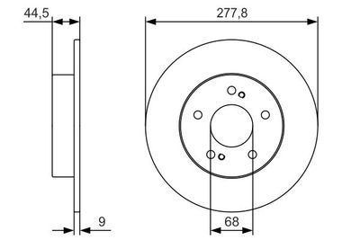 0986479T86 BOSCH Тормозной диск