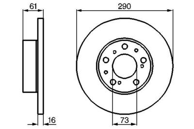 0986478234 BOSCH Тормозной диск