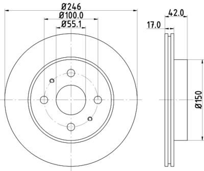 8DD355114421 HELLA PAGID Тормозной диск