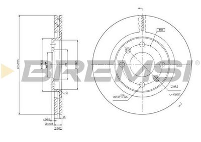 CD6192V BREMSI Тормозной диск