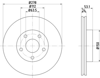 MDC842 MINTEX Тормозной диск