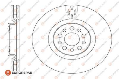 1618863180 EUROREPAR Тормозной диск