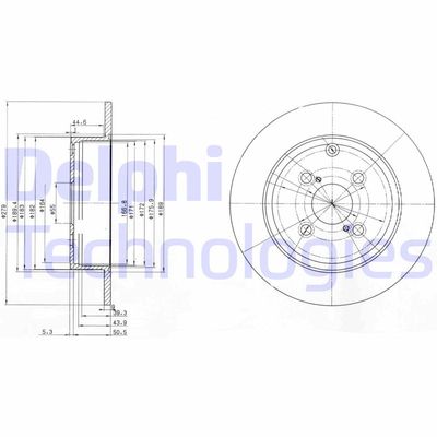 BG3974 DELPHI Тормозной диск