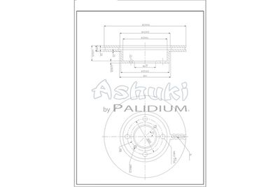 K01669 ASHUKI by Palidium Тормозной диск