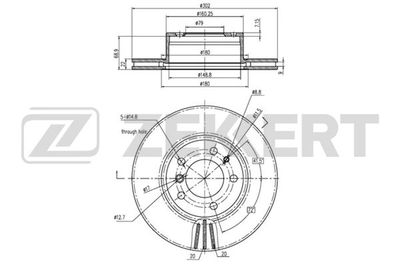 BS5611 ZEKKERT Тормозной диск