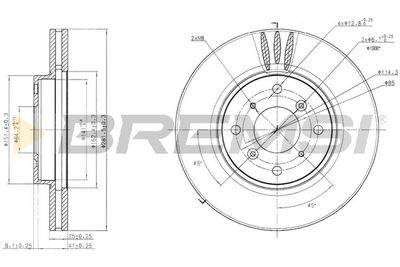 CD7119V BREMSI Тормозной диск