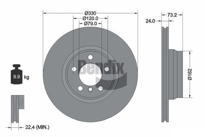 BDS1663HC BENDIX Braking Тормозной диск