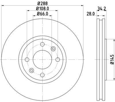 MDC1333 MINTEX Тормозной диск