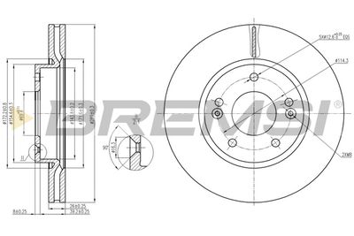 CD7619V BREMSI Тормозной диск