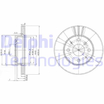 BG2656 DELPHI Тормозной диск