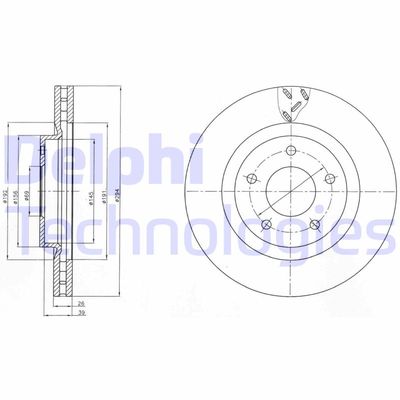 BG4246 DELPHI Тормозной диск