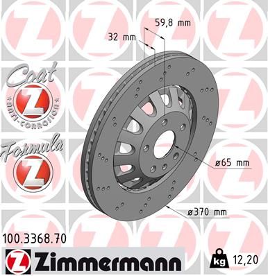 100336870 ZIMMERMANN Тормозной диск