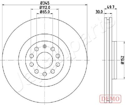 DI0908C JAPANPARTS Тормозной диск