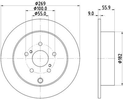 8DD355114891 HELLA PAGID Тормозной диск