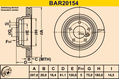 BAR20154 BARUM Тормозной диск