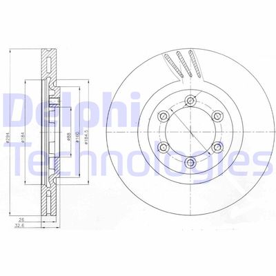 BG4112 DELPHI Тормозной диск