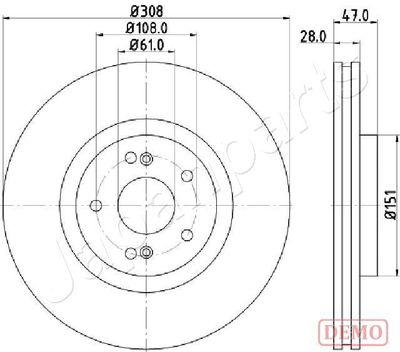 DI0703C JAPANPARTS Тормозной диск