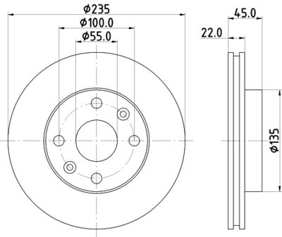 8DD355111441 HELLA PAGID Тормозной диск