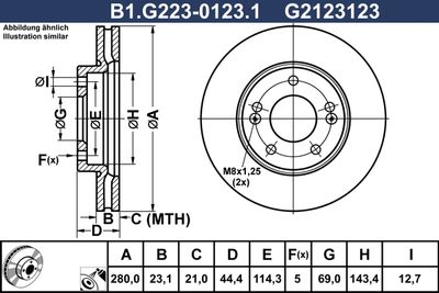 B1G22301231 GALFER Тормозной диск