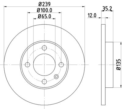 8DD355100131 HELLA PAGID Тормозной диск