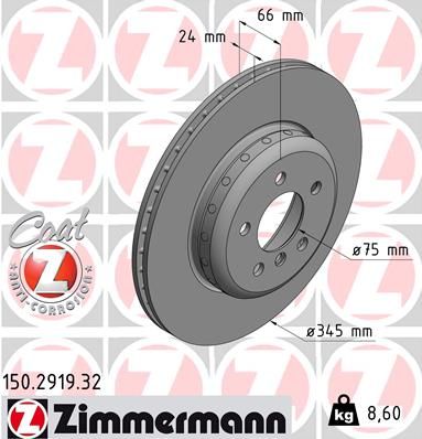 150291932 ZIMMERMANN Тормозной диск