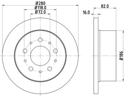 8DD355113711 HELLA Тормозной диск