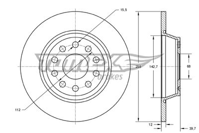 TX7411 TOMEX Brakes Тормозной диск