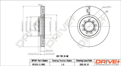 DP1010110582 Dr!ve+ Тормозной диск