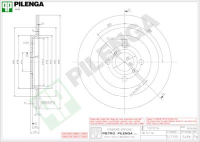 5486 PILENGA Тормозной диск