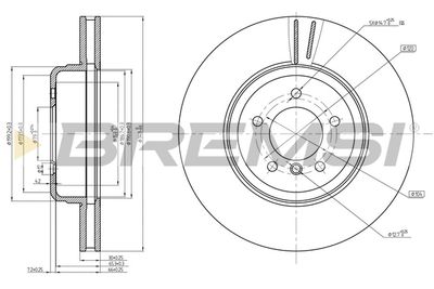 CD8616V BREMSI Тормозной диск