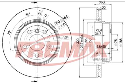 BD2218 FREMAX Тормозной диск