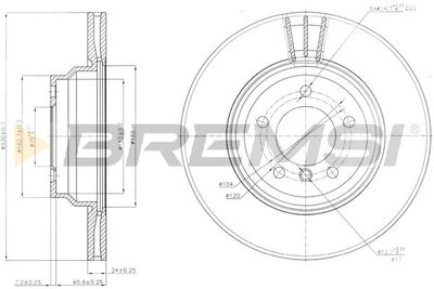 CD7535V BREMSI Тормозной диск