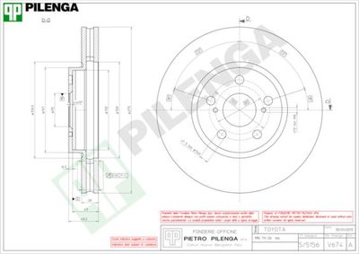 V674 PILENGA Тормозной диск